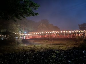 長倉神社花火大会の太鼓橋